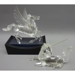 Swarovski crystal model 'The Unicorn' Annual Edition 1996, from the 'Fabulous Creatures' collection,