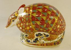 Royal Crown Derby paperweight, 'armadillo', boxed,