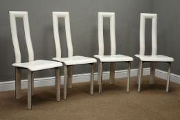 Four leather high back chairs Condition Report <a href='//www.davidduggleby.