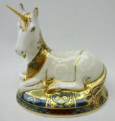 Royal Crown Derby paperweight, 'unicorn', No.