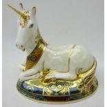 Royal Crown Derby paperweight, 'unicorn', No.