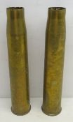 Two WWII brass artillery shells, H44cm Condition Report <a href='//www.