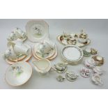 Shelley Art Deco part teaware comprising six tea cups and saucers, six tea plates,