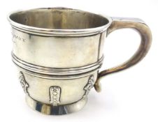 Silver christening mug by Goldsmiths & Silversmiths Co Ltd, London 1912, approx 5.