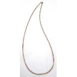 9ct gold flattened chain necklace hallmarked 8.