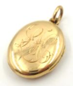 Rose gold pendant locket tested 14ct Condition Report Appeox 4.