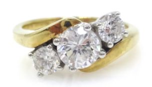 9ct gold cubic zirconia dress ring hallmarked Condition Report Approx 4.