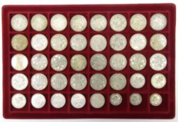 Collection of Great British pre 1947 silver coins; thirty half crowns,