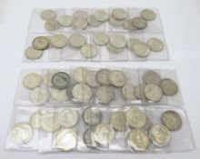 Collection of Franz Joseph I silver coinage; Hungarian Korona 1895, 4x1896, 1899, 1912, 1914,