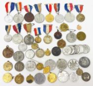 Collection of fifty-two commemorative medals, relating to King George V and Queen Mary,