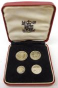 1969 Queen Elizabeth II Maundy set, in Royal Mint box, with Selby Abbey Maundy Thursday programme,