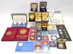 Collection of coins and coin sets including; 'First National Coinage of Barbados' 1973,