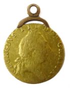 George III gold half 'spade' Guinea on pendant mount Condition Report <a