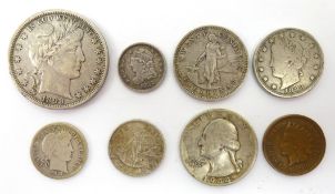 Collection of United States of America coinage; 1834 five cent 'liberty cap half dime',