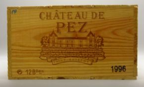 Chateau de Pez St Estephe, Cru Bougeois 1996, OWC, 12 bottles.