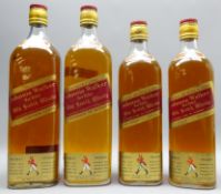 Johnnie Walker Red Label Old Scotch Whisky, 1 litre, 43% vol and no proof (4), 262/3 fl,