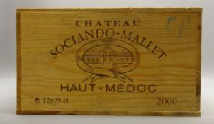 Chateau Sciando Mallet, Haut Medoc, Cru Bourgeoise, 2000, OWC, 12 bottles.