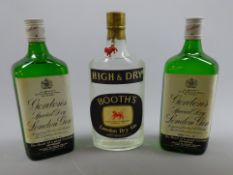 Booth's High & Dry London Gin in crackle bottle with swing tag, no proof or contents given,
