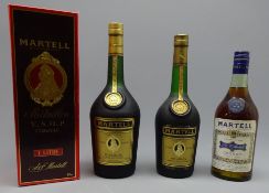 Martell Cognac, 24floz, 70 proof, Martell Medaillon VSOP Cognac in carton, 1ltr 40%vol,