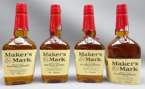 Maker's Mark Kentucky Straight Bourbon Whisky, Handmade, 70cl, 90 proof 45%vol, wax sealed,
