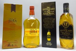 Jura Single Malt Scotch Whisky, Aged 10 Years, 70cl, 40%vol in gold carton,