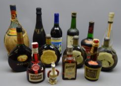 Mixed Alcohol - Bertolli Chianti in raffia covered bottle, Sandemans Ruby Port,