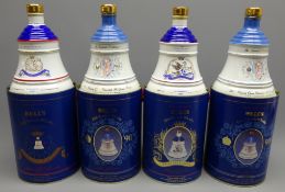 Bells Old Scotch Whisky in Wade Royal Commemorative decanters for Queen Mother 90th Birthday (2),