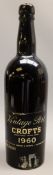 Croft's 1960 Vintage Port, no proof or contents noted,