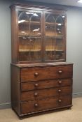 19th century mahogany secretaire bookcase,