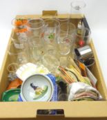 Breweriana including branded glasses, advertising and souvenir ashtrays, beer mats etc,