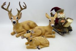 Deer family decorative display,