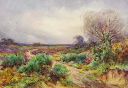Heathland Landscape, watercolour signed by Henry J Stannard R.B.A (British 1844-1920) 22.5cm x 32.