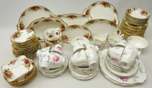 Royal Albert "Old Country Roses" tea ware 68 pieces predominantly plates and saucers and Royal