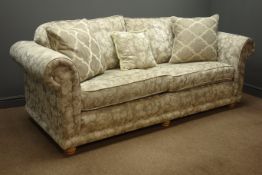 Three seater sofa (L225cm) and matching armchair (115cm),