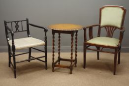 Early 20th century mahogany armchair,