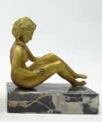 Claudio Parigi (Italian 1954-) bronze study of a seated nude,