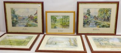 River Derwent, Forge Valley, watercolour signed by Les Pearson, Thornton Le Dale,