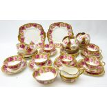 1920's/ 30's Royal Albert 'English Rose' part tea set (49) Condition Report <a