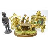 Capodimonte style 'Card Players', H28cm Condition Report <a href='//www.