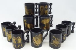 Eleven Portmeirion 'Zodica' mugs (11) Condition Report <a href='//www.