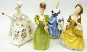 Three Royal Doulton figures; 'Diana',