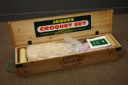 Jaques London Croquet set in pine box, W27cm, H19cm,