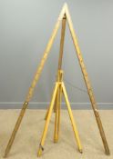 Large pine artists easel and a beech easel (2) Condition Report <a href='//www.