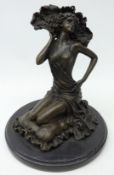 20th century bronze figure of a 1930's dancer, after Jeanne Roberte Colinet,