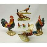 Beswick Pheasant models; Flying Pheasant no. 849, two other no.