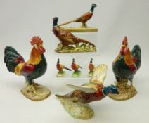 Beswick Pheasant models; Flying Pheasant no. 849, two other no.