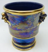 Lustre ware footed planter with gilded borders & handles, by Tobias Harrision,