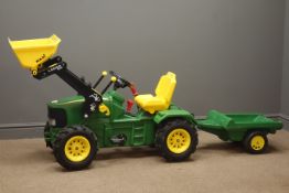 John Deere 6920 pedal ride on tractor with trailer,
