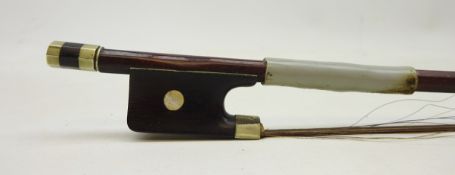 Late 19th/ early 20th century cello bow impressed Albin Hums,