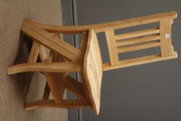 Teak metamorphic library steps/chair, unfinished, H89cm, W44cm,